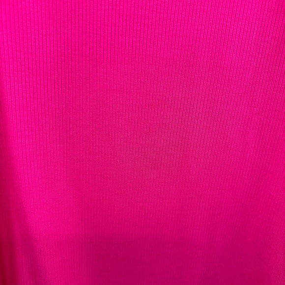 ON 34th Pink ribbed woman Flutter sleeve ribbed shabby chic summer top NWT L - Picture 4 of 13